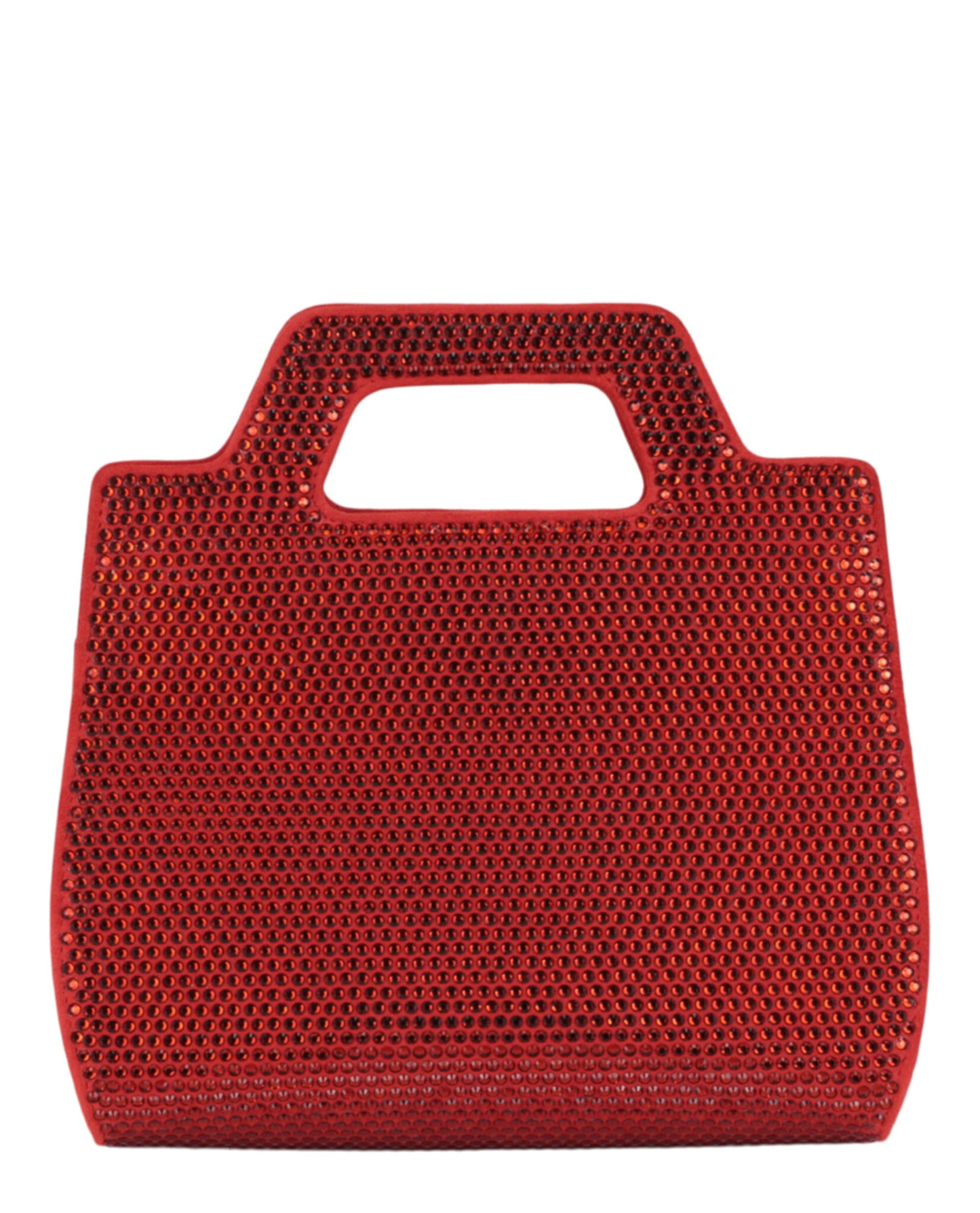 Ferragamo Wanda Mini Stain And Strass Top-Handle Bag 213688-760558 Red
