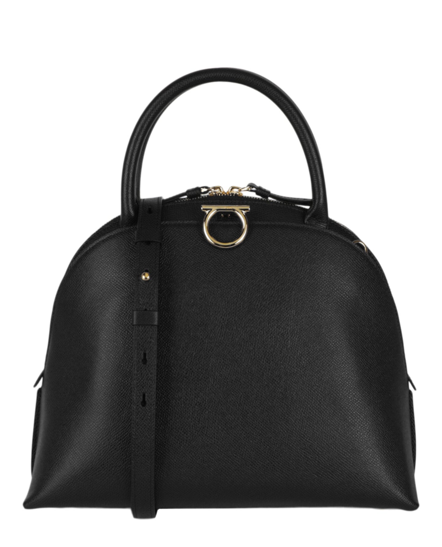 Ferragamo Gancini Medium Top Handle Bag 213934-760956 Black