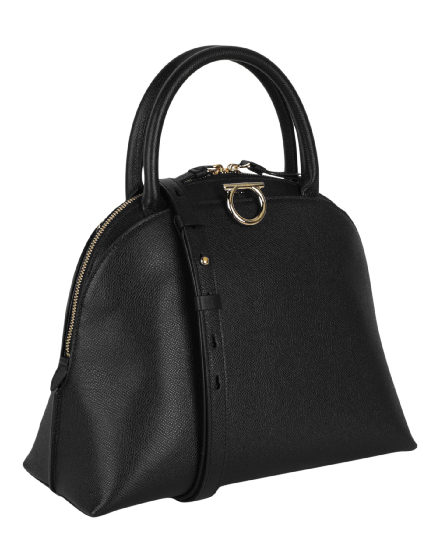 Ferragamo Gancini Medium Top Handle Bag 213934-760956 Black