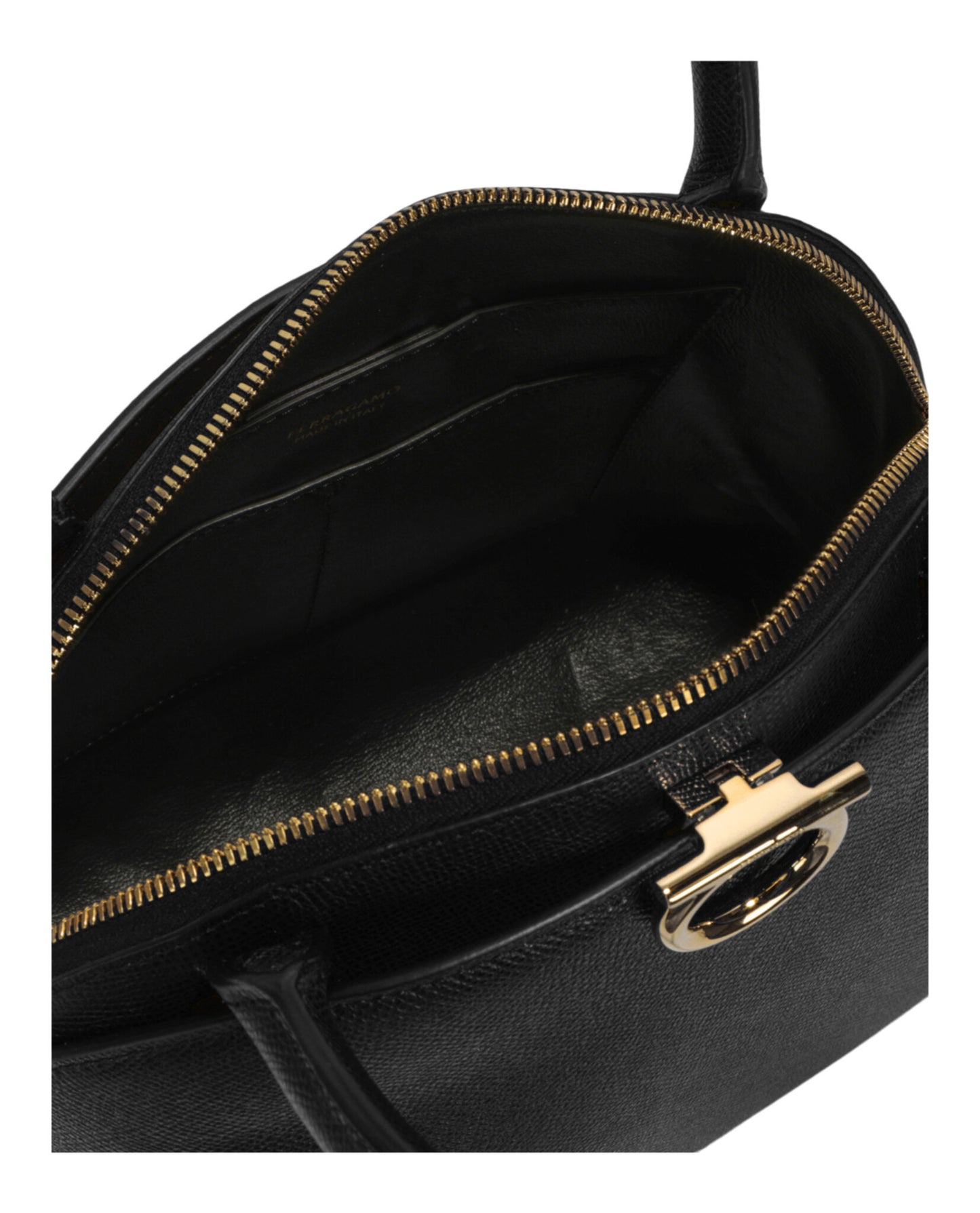 Ferragamo Gancini Medium Top Handle Bag 213934-760956 Black