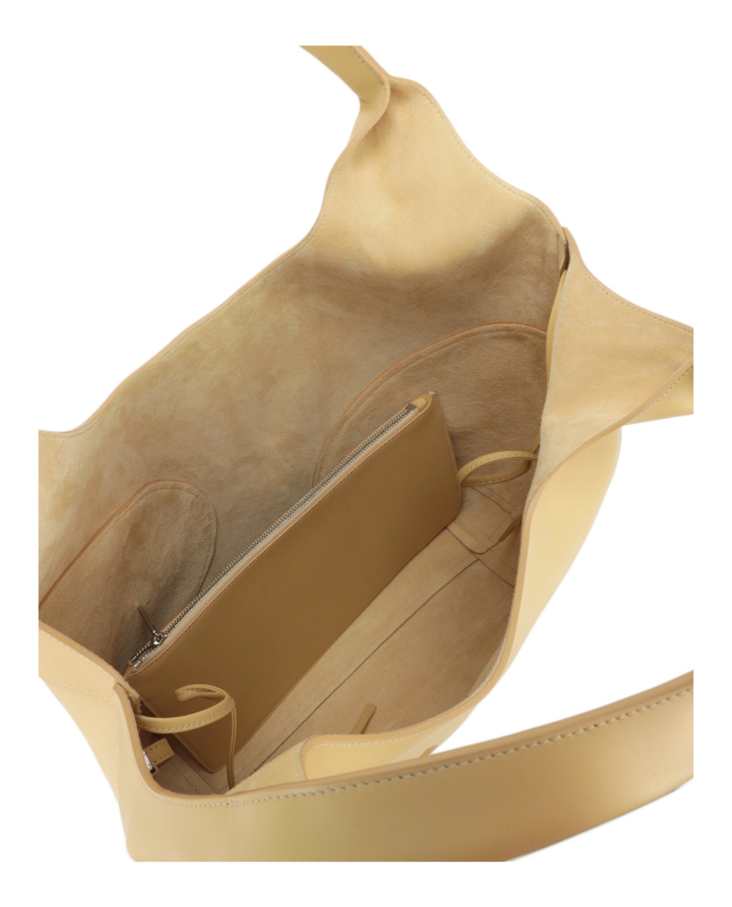 Ferragamo Debossed Cut-Out Hobo Bag 215985-771873 Light Yellow