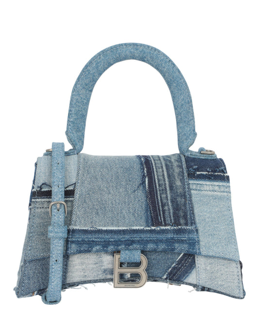 Balenciaga Hourglass Top Handle S Aj 593546-21E1Y-4661 Washed Blue