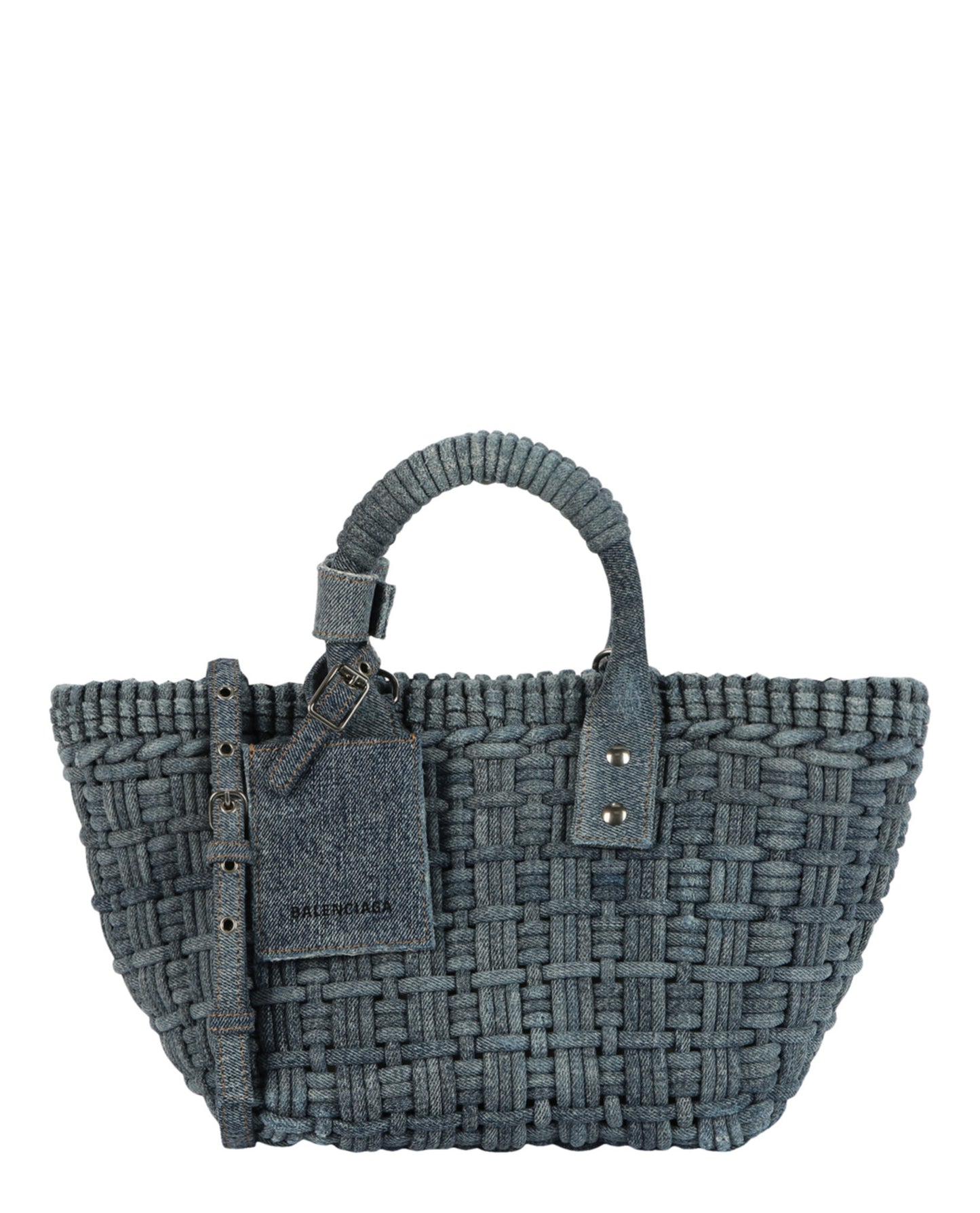 Balenciaga Bistro Basket Xs W/Strap - Denim Washed 671342-2109H-4760 Blue Denim Black