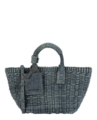 Balenciaga Bistro Basket Xs W/Strap - Denim Washed 671342-2109H-4760 Blue Denim Black