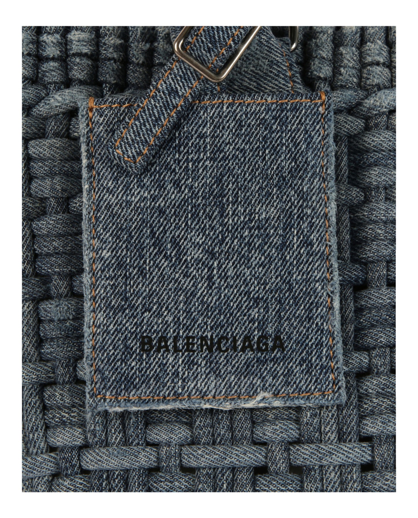 Balenciaga Bistro Basket Xs W/Strap - Denim Washed 671342-2109H-4760 Blue Denim Black