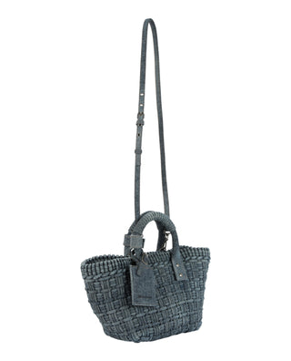 Balenciaga Bistro Basket Xs W/Strap - Denim Washed 671342-2109H-4760 Blue Denim Black