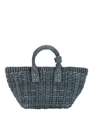 Balenciaga Bistro Basket Xs W/Strap - Denim Washed 671342-2109H-4760 Blue Denim Black
