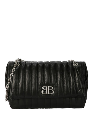 Balenciaga Monaco Chain Bag M - Quilted Thin Calf 765945-2AASE-1000 Black