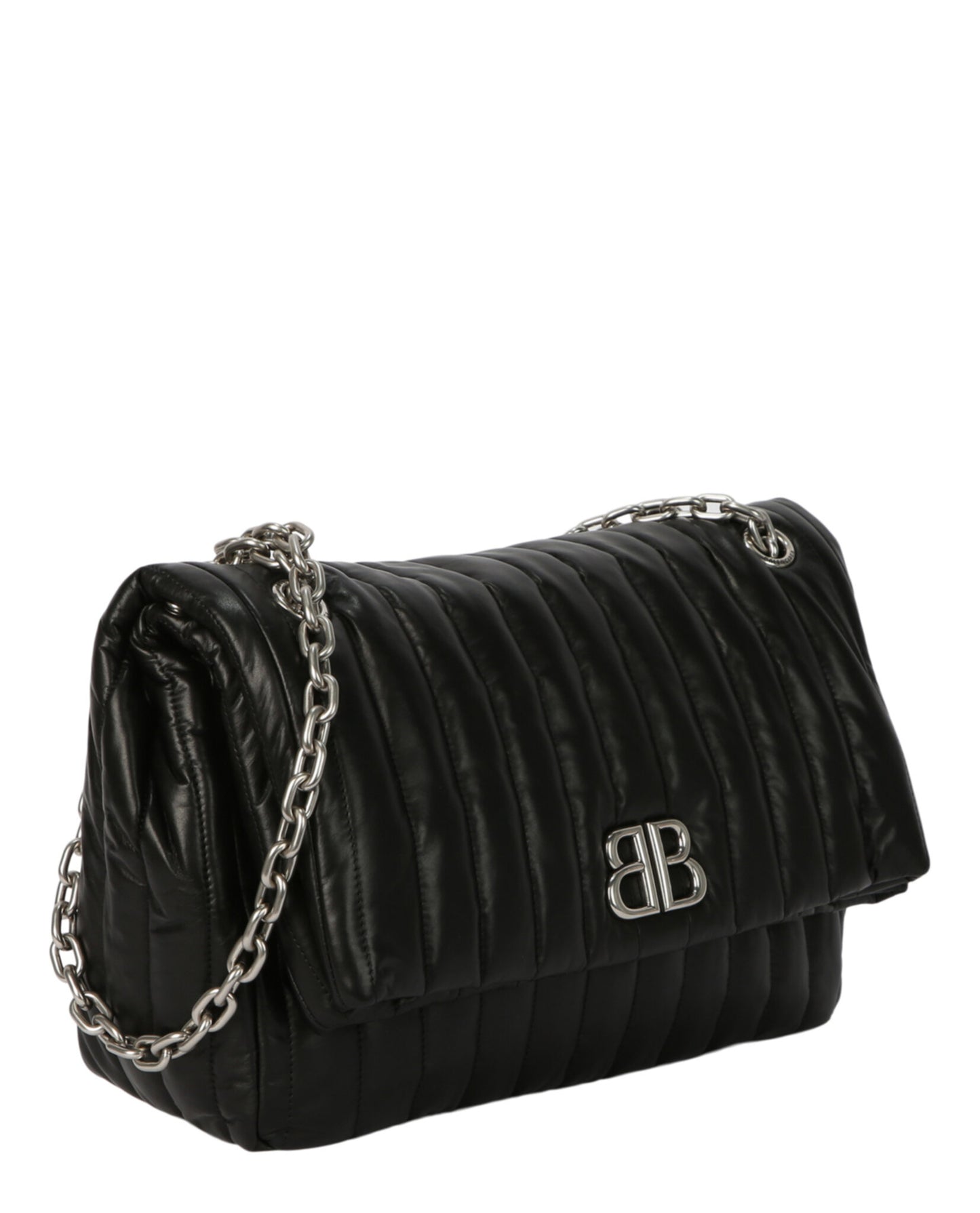 Balenciaga Monaco Chain Bag M - Quilted Thin Calf 765945-2AASE-1000 Black