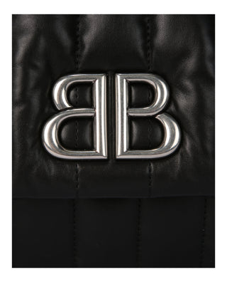 Balenciaga Monaco Chain Bag M - Quilted Thin Calf 765945-2AASE-1000 Black