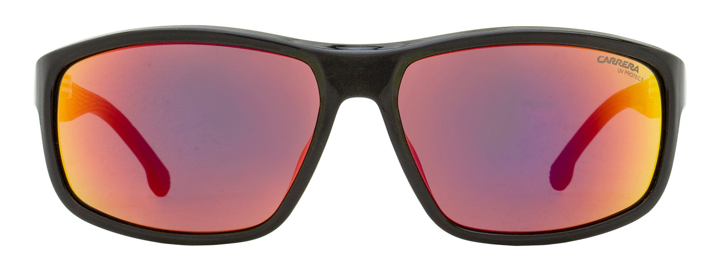 Carrera Sporty Rectangular Sunglasses 8038/S OITUZ Black 61mm