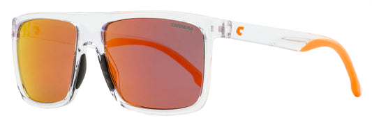 Carrera Flat-Top Rectangular Sunglasses 8055/S 900UZ Crystal/Orange 58mm