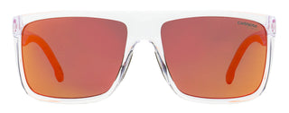 Carrera Flat-Top Rectangular Sunglasses 8055/S 900UZ Crystal/Orange 58mm