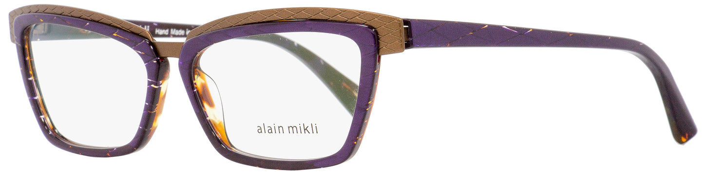 Alain Mikli Rectangular Eyeglasses A02015 E012 Purple/Bronze/Brown 53mm 2015