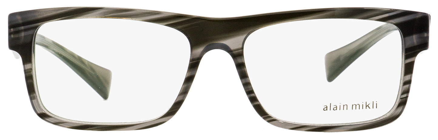 Alain Mikli Rectangular Eyeglasses A03046 B017 Gray Brush/Noir 54mm 3046