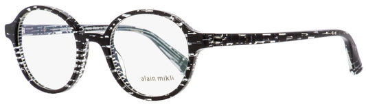 Alain Mikli Oval Eyeglasses A03064 B0F6 Crystal Black 47mm 3064