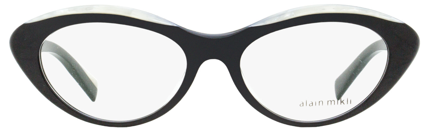 Alain Mikli Fleurette Eyeglasses A03106 001 Noir Blanc Mikli 53mm 3106