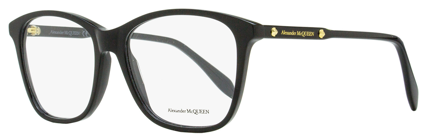 Alexander McQueen Square Eyeglasses AM0191O 001 Black 54mm 191