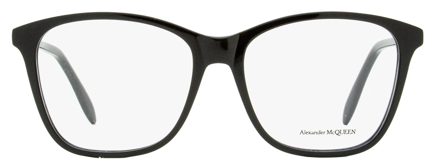 Alexander McQueen Square Eyeglasses AM0191O 001 Black 54mm 191