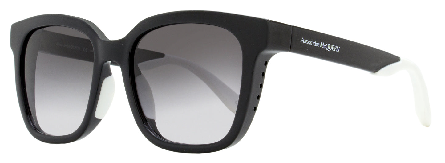 Alexander McQueen Court Square Sunglasses AM0295SK 002 Black/White 55mm 295