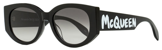 Alexander McQueen Graffiti Logo Sunglasses AM0330S 001 Black 54mm 30