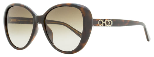 Jimmy Choo Oval Sunglasses Amira/G/S 086HA Havana 57mm