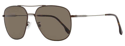 Boss Pilot Sunglasses B1218FSK 1OT70 Brown Ruthenium 62mm