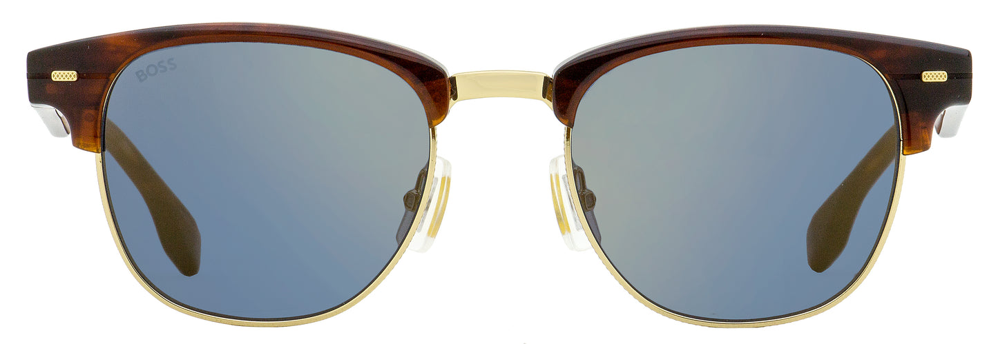 Boss Browline Sunglasses B1381S T5UK1 Gold/Brown Horn 50mm