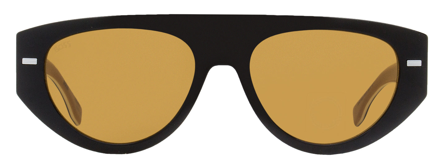 Boss Flat Top Sunglasses 1443S SDK70 Black/Tan 56mm