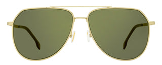 Boss Square Pilot Sunglasses B1447OS J5GWM Gold/Green 61mm