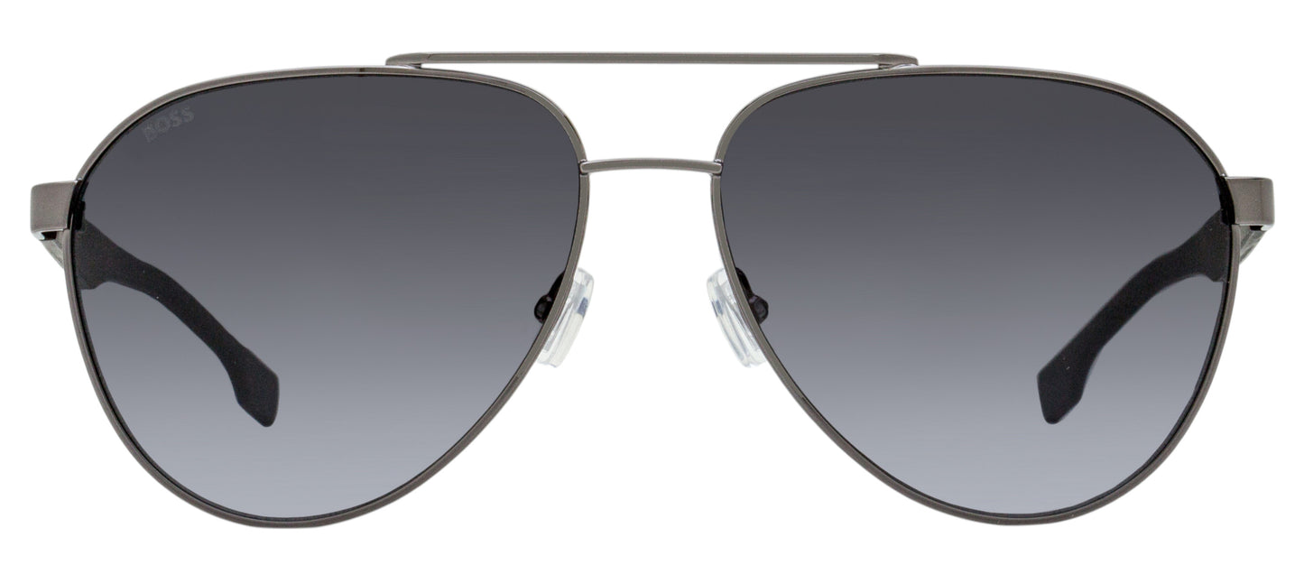 Boss Carbon Fiber Pilot Sunglasses B1485S PTA1I Ruthenium/Gray 60mm