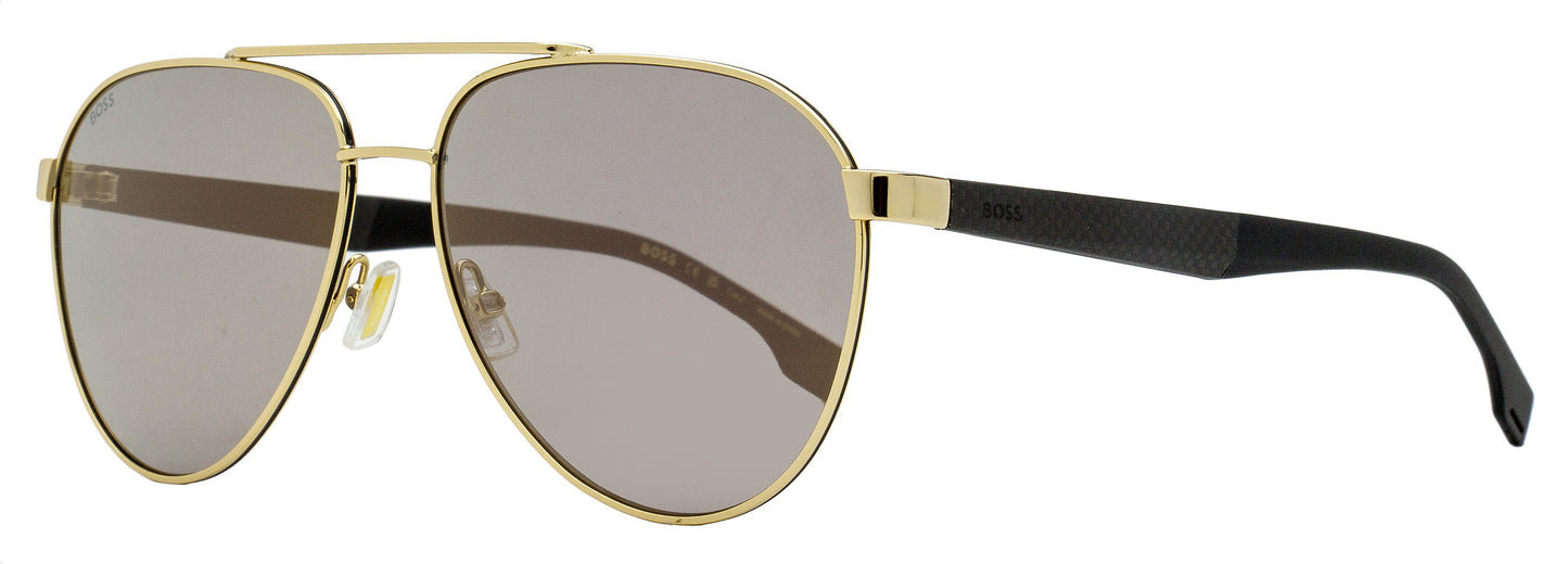 Boss Carbon Fiber Pilot Sunglasses B1485S RHLWM Gold/Black 60mm