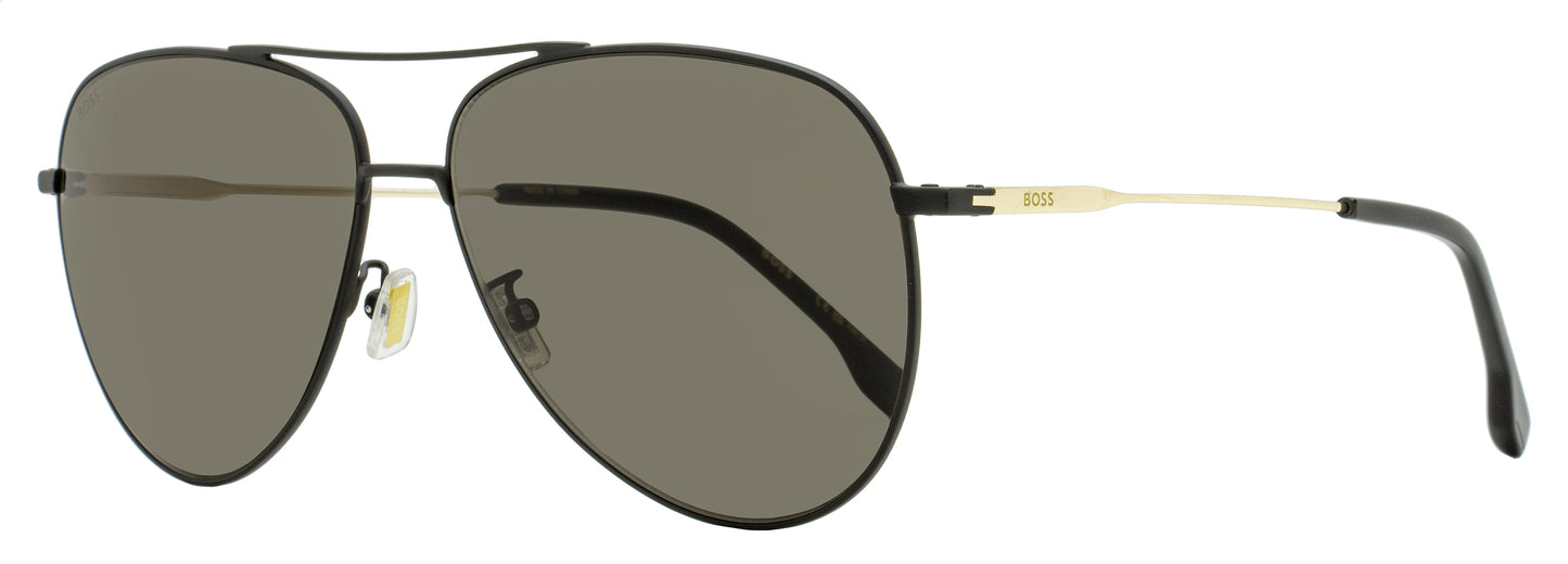 Boss Large Pilot Sunglasses B1558/O/F/S I46IR Black/Gold 63mm