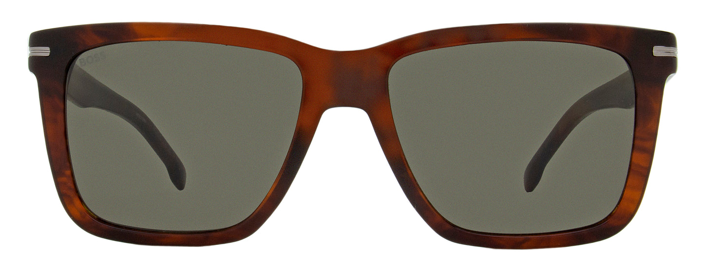 Boss Rectangular Sunglasses B1598/S EX4IR Brown Horn 55mm