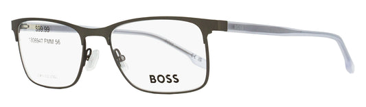 Boss Stainless Steel Eyeglasses B967IT FRE Matte Gray 56mm