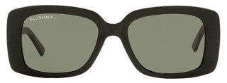 Balenciaga Rectangular Sunglasses BB0048S 001 Black/Gold 52mm