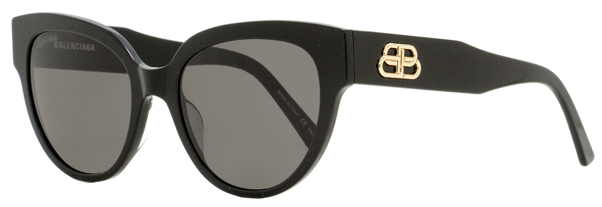 Balenciaga Oval Sunglasses BB0050S 001 Black/Gold 55mm Balenciaga BB0050S 001 Sunglasses Women main image 4