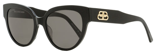 Balenciaga Oval Sunglasses BB0050S 001 Black/Gold 55mm