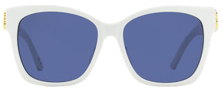 Balenciaga Square Sunglasses BB0102SA 004 White/Gold 57mm 102