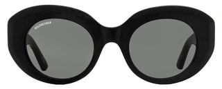 Balenciaga Distressed Finish BB0235S Sunglasses 001 Black 52mm