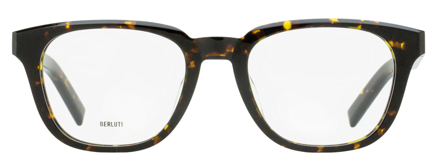 Berluti Classic Rectangular Eyeglasses BL50019U 052 Havana 52mm