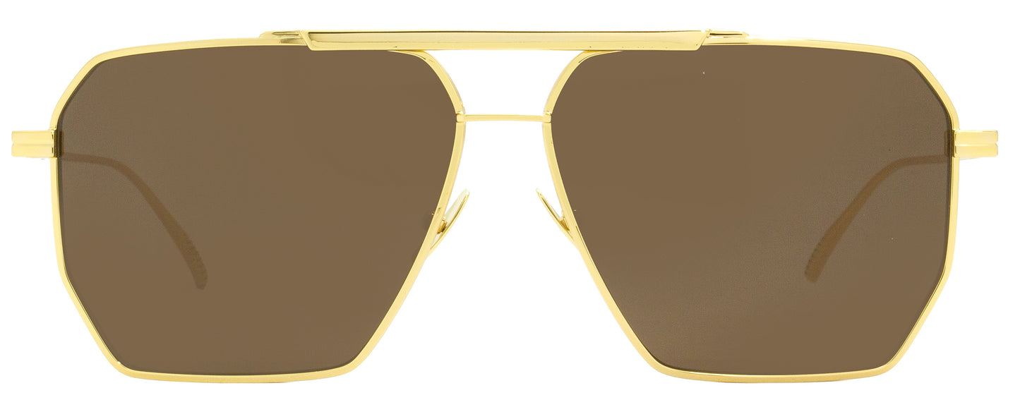 Bottega Veneta Square Sunglasses BV1012S 003 Gold 60mm 1012