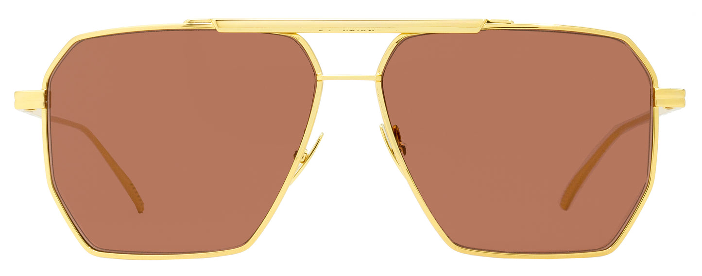 Bottega Veneta Square Sunglasses BV1012S 005 Gold 60mm 1012