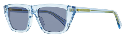 Bottega Veneta Tapered Rectangular Sunglasses BV1291S 003 Transparent Blue 54mm