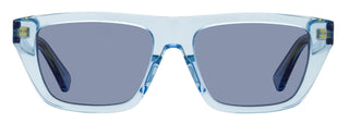 Bottega Veneta Tapered Rectangular Sunglasses BV1291S 003 Transparent Blue 54mm