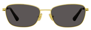Bottega Veneta Rounded Geometric Sunglasses BV1300S 001 Gold/Black 56mm