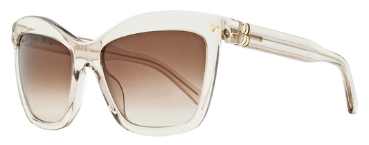 Bally Butterfly Sunglasses BY0082 57F Transparent Beige 56mm