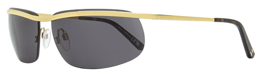 Bally Shark Rimless Sunglasses BY0111 32A Gold/Havana 68mm