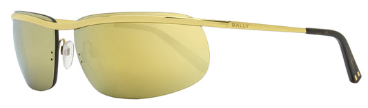 Bally Shark Rimless Sunglasses BY0111 32G Gold/Havana 68mm