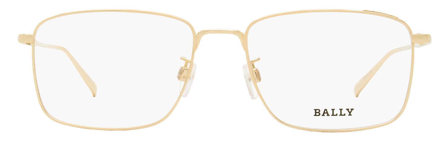 Bally Thin Rectangular Eyeglasses BY5027D 028 Gold 55mm